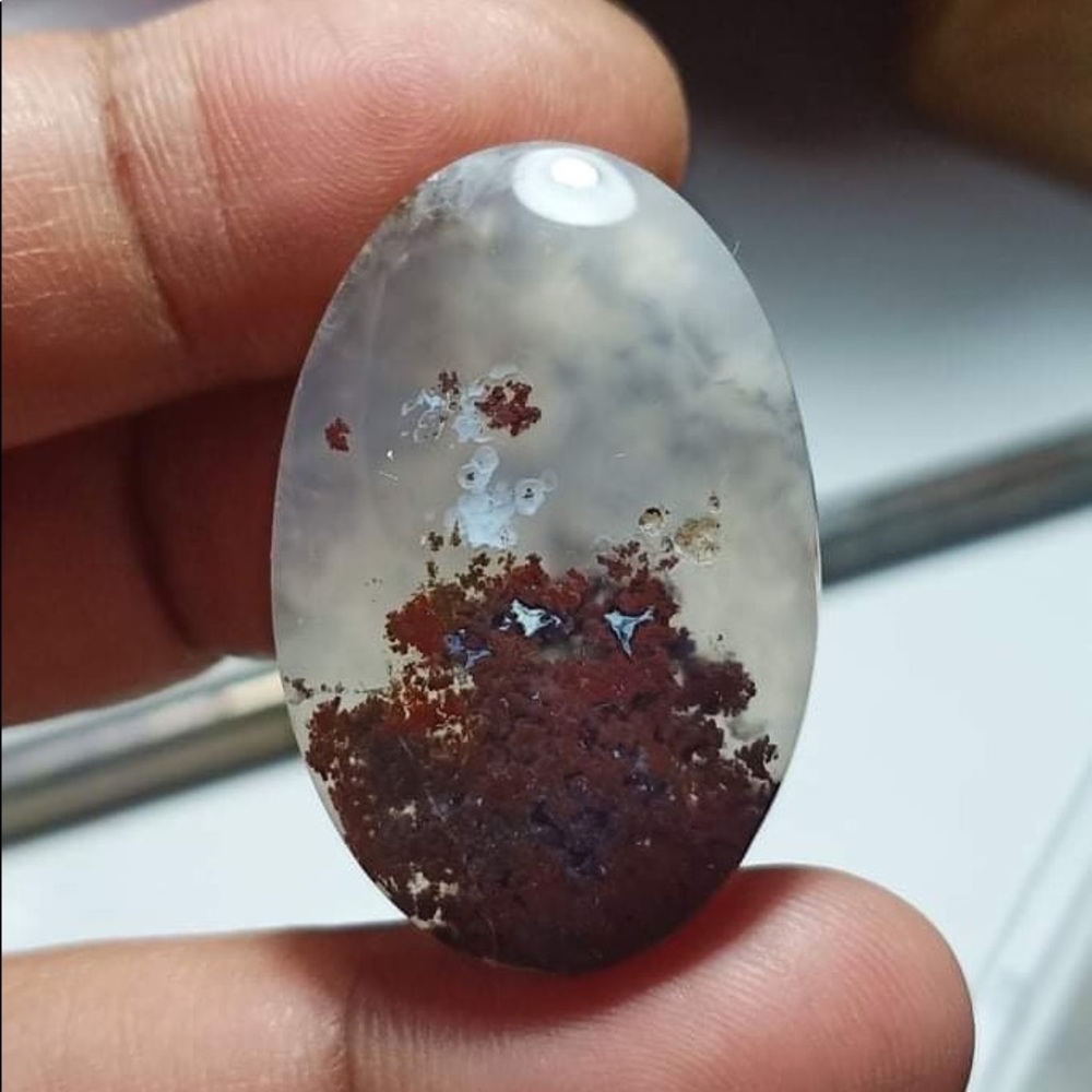 Natural moss agate